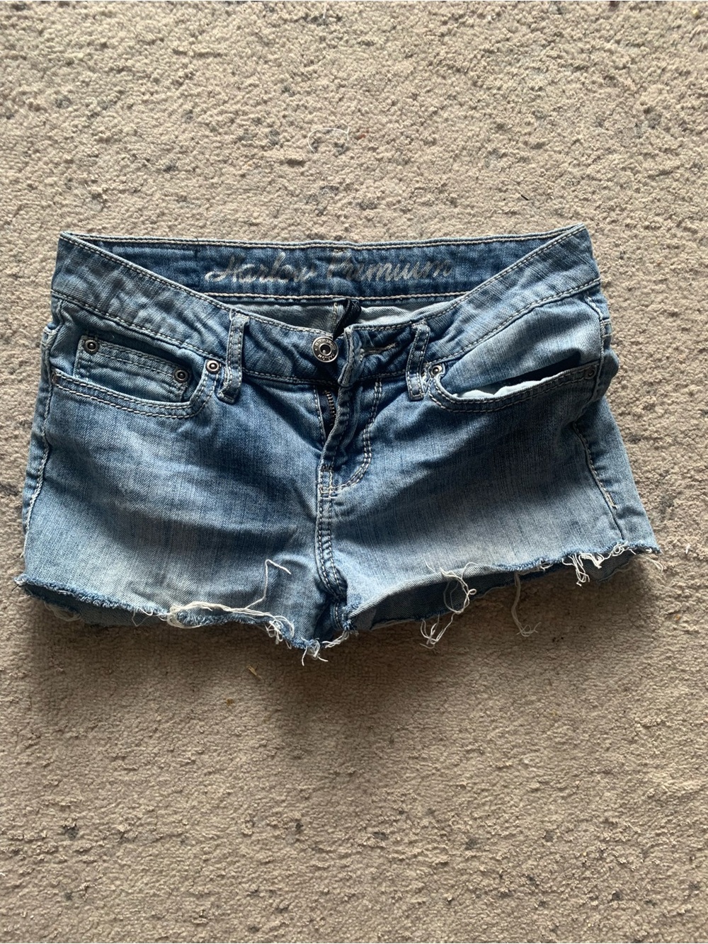 Denim Cutoff Women's Shorts - Light Blue
